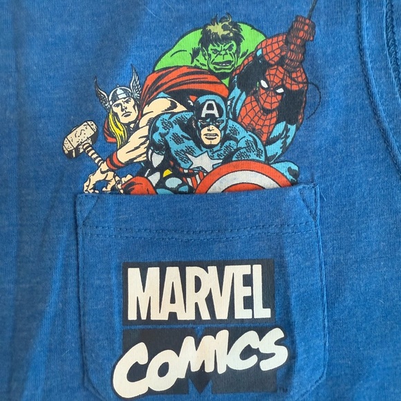 NWOT Marvel Comics Blue Sleeveless Shirt Tank - Picture 2 of 5